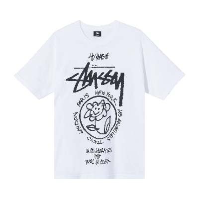 Pre-owned Stussy X Marc Jacobs World Tour Collection T-shirt 'white'