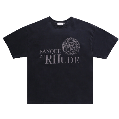 Pre-owned Rhude Banque De  Tee 'vintage Black'