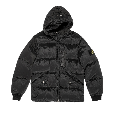Pre-owned Stone Island Hooded Down Jacket 'black'