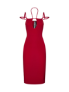 Andreädamo Sculpting Stretch Jersey Midi Dress In Eros