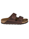 Birkenstock Flat Sole Open Toe Sandals With Adjustable Straps In Habana