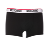 Moschino Branded-waistband Pack Of Two Stretch-cotton Trunks In Black
