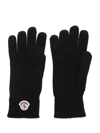 MONCLER MONCLER LOGO PATCH KNITTED GLOVES