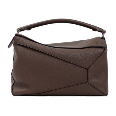 Loewe Puzzle Edge Leather Cross-body Bag In Brown