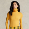 Ralph Lauren Slim Fit Cashmere Turtleneck Sweater In Slicker Yellow