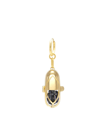 CAPSULE ELEVEN BLACK TOURMALINE CAPSULE CRYSTAL HOOP EARRING