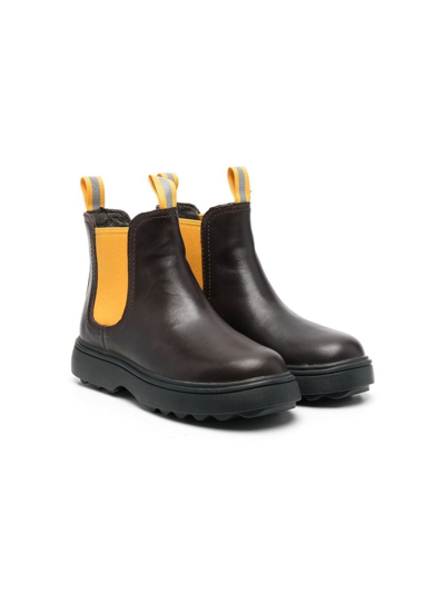 Camper Norte Leather Chelsea Boots In 褐色