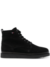 TOMMY HILFIGER CLEATED SUEDE BOOTS