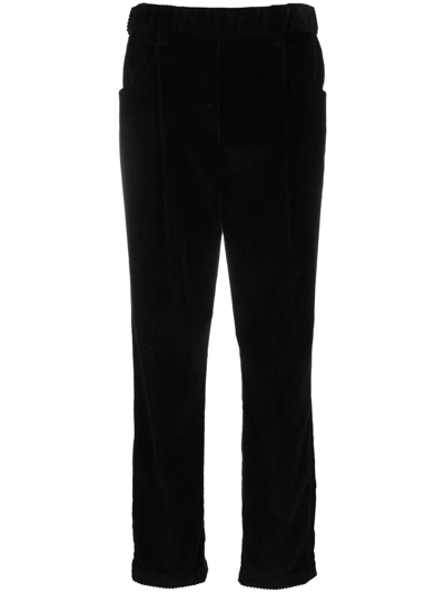 Brunello Cucinelli Tapered-leg Corduroy Trousers In Blue