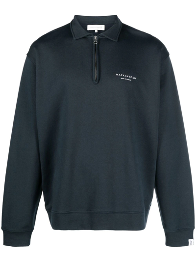 Mackintosh Rain Shine Logo-print Sweatshirt In Navy