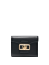 LANVIN SMALL LOGO-PLAQUE LEATHER PURSE