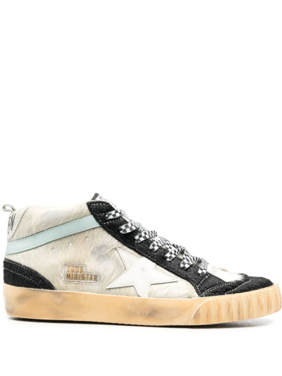 Golden Goose Mid Star Lace-up Sneakers In White