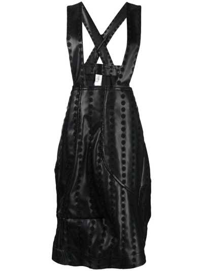 Comme Des Garçons Faux-leather Pinafore Skirt In Black
