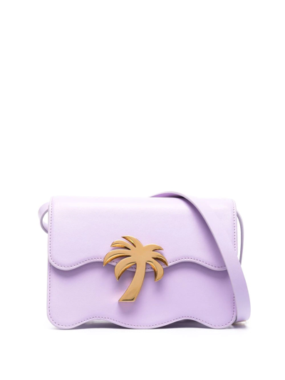 Palm Angels Lilac Leather Palm Beach Crossbody Bag Nd  Donna Tu In Pastel