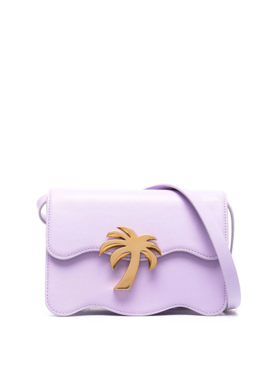 Palm Angels Logo-plaque Shoulder Bag In Purple