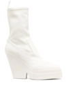 Gia Borghini Stiefeletten Texan Aus Synthetischem Weissem Leder In 白色