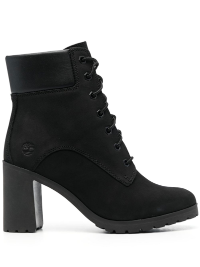 Timberland High-heel Lace-up Boots In Black