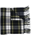 CHURCH'S CHECK-PATTERN FRINGED-EDGE SCARF