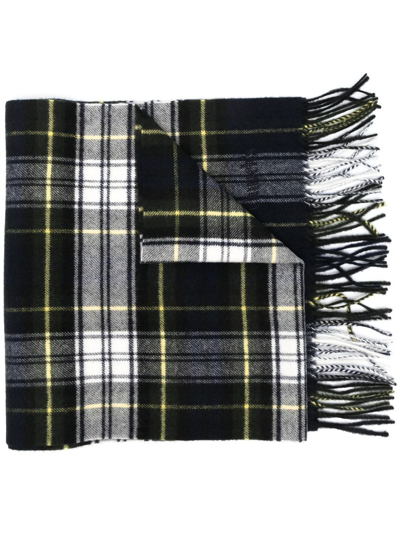 Church's Check-pattern Fringed-edge Scarf In Light Yellow
