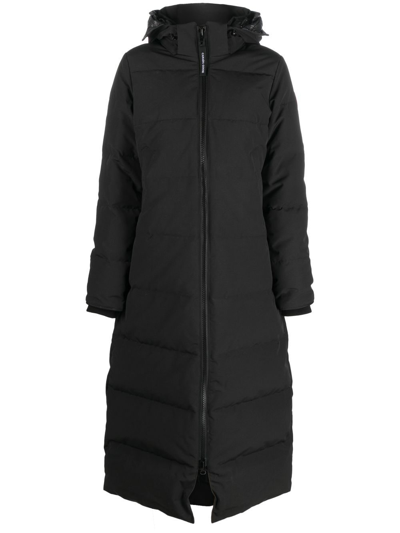 Canada Goose Long-length Padded Jacket In Black