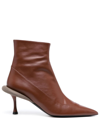 N°21 Mesh-panelled 88mm Boots In 褐色