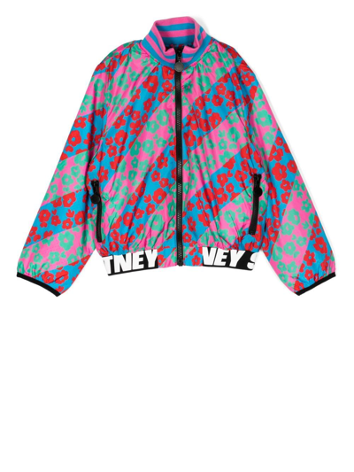 Stella Mccartney Floral-print Bomber Jacket In 彩色