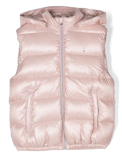 Herno Logo-plaque Padded Gilet In Pink | ModeSens