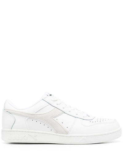 Diadora Panelled Logo-patch Sneakers In White