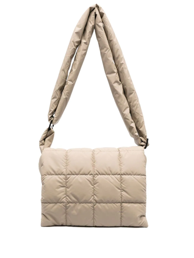 Veecollective Quilted Shoulder Bag In 中性色