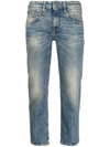 R13 FADED CROPPED JEANS