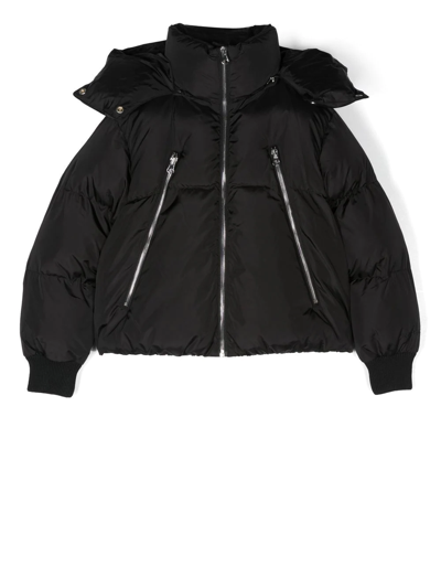 P.a.r.o.s.h Padded Hooded Jacket In 黑色