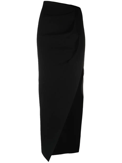 Rick Owens Asymmetric-design Pencil Skirt In Black