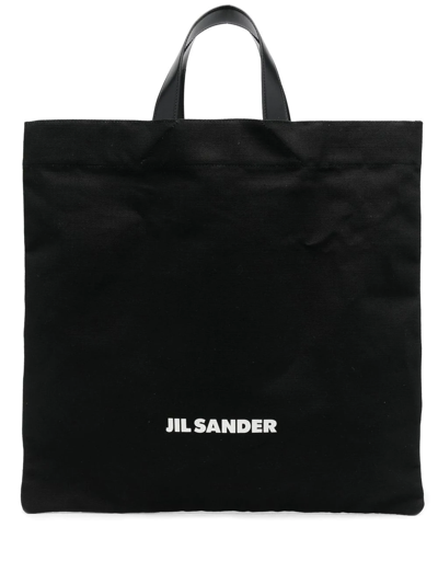 JIL SANDER LOGO-PRINT TOTE BAG