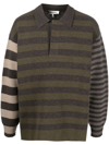 Isabel Marant Étoile Striped Polo Jumper In Green