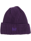 NEEDLES CHUNKY-KNIT EMBROIDERED BEANIE