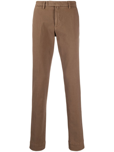 Briglia 1949 Cotton Tailored Trousers In Brown