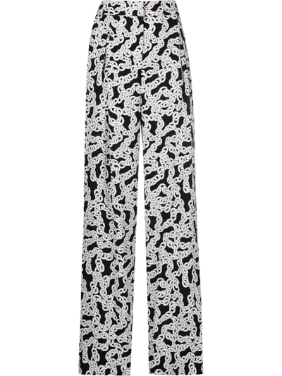 Diane Von Furstenberg Brooklyn Straight-leg Trousers In Black