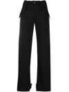 Etro Wide-leg Virgin-wool Trousers In 黑色