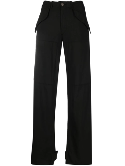 Etro Wide-leg Virgin-wool Trousers In Black