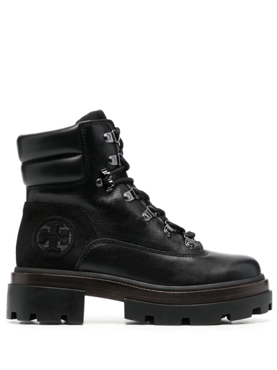 TORY BURCH LUG MILLER LEATHER BOOTS