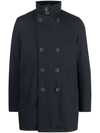 Herno Quilted Double-breasted Coat In 蓝色