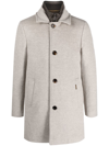 Moorer Quilted Single-breasted Coat In 中性色