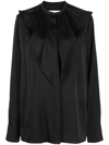 JIL SANDER RUFFLED LONG-SLEEVE BLOUSE