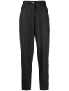 FORTE FORTE PANELLED-DESIGN HIGH-WAISTED TROUSERS