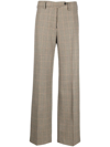 N°21 Check-print Wool Trousers In 中性色