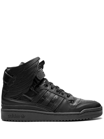Adidas Originals Black Jeremy Scott Edition Forum Hi Wings 4.0 Sneakers