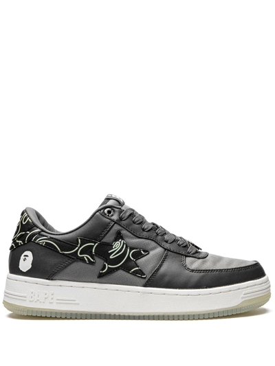 A Bathing Ape Star-patch Detail Sneakers In Black
