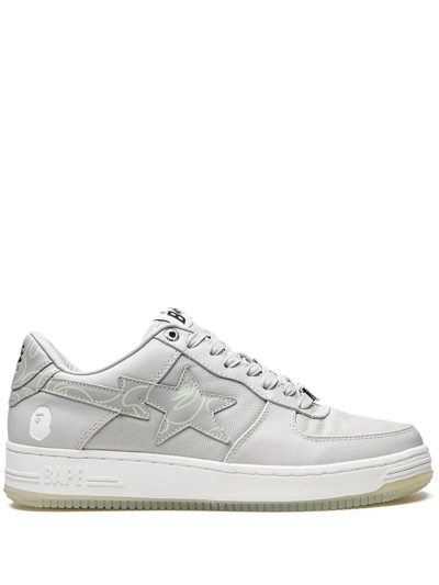 A Bathing Ape Star-patch Low-top Sneakers In Grey