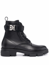GIVENCHY MEN'S  BLACK LEATHER ANKLE BOOTS