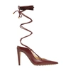 Bottega Veneta Lace-up High Heels In Cherry